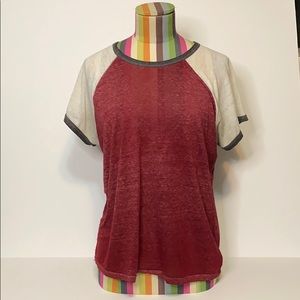 American Eagle Red Baseball Shirt
